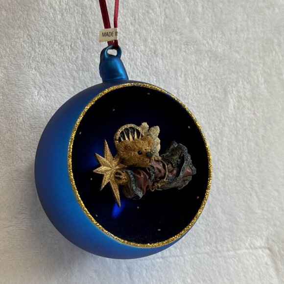 Limited Edition BOYDS BEAR 3D Glass Christmas Tree Hanging Ornament - Picture 2 of 7